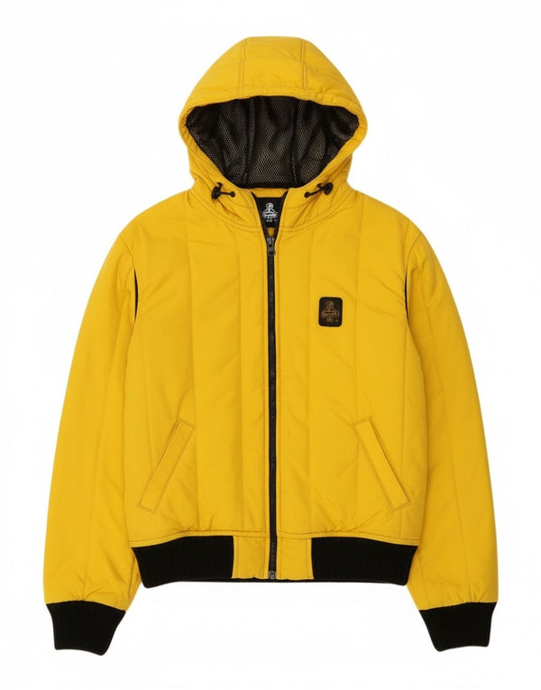 Refrigiwear Chaqueta cortavientos con capucha para mujer UK 40 Large Yellow Colourblock