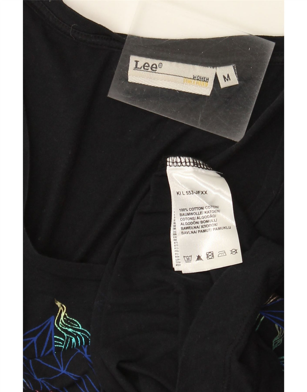 Lee Camiseta gráfica para mujer Top UK 40 Medium Azul marino Algodón