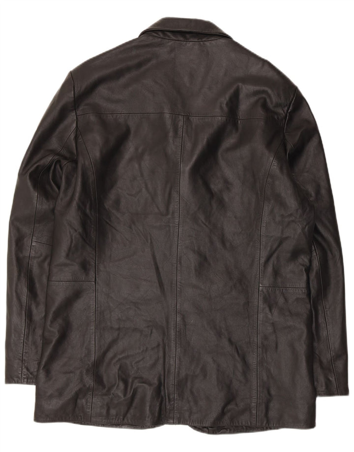 LLD Chaqueta de cuero para hombre UK 38 Cuero negro mediano