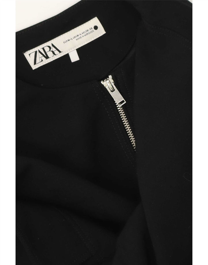Zara Mujer Chaleco Extragrande UK 44 Mediano Negro