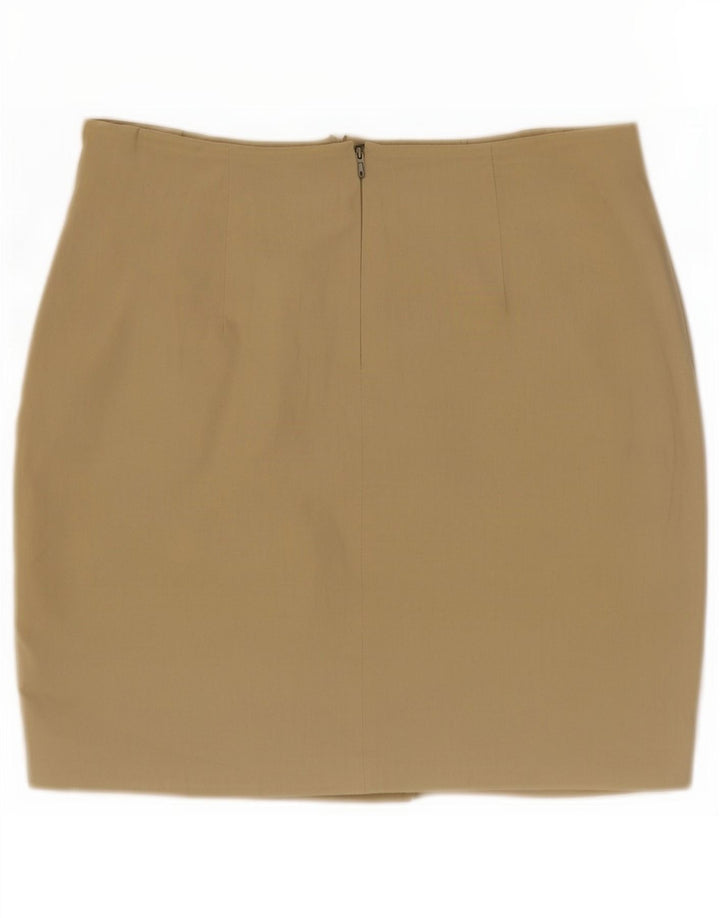 Zara Mujer Minifalda Pequeña W26 Algodón Caqui