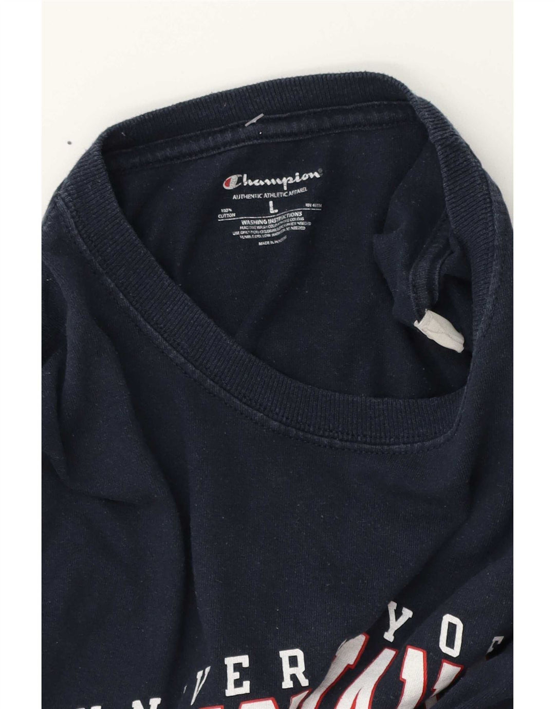 Champion Top gráfico de manga larga para hombre, talla grande, azul marino