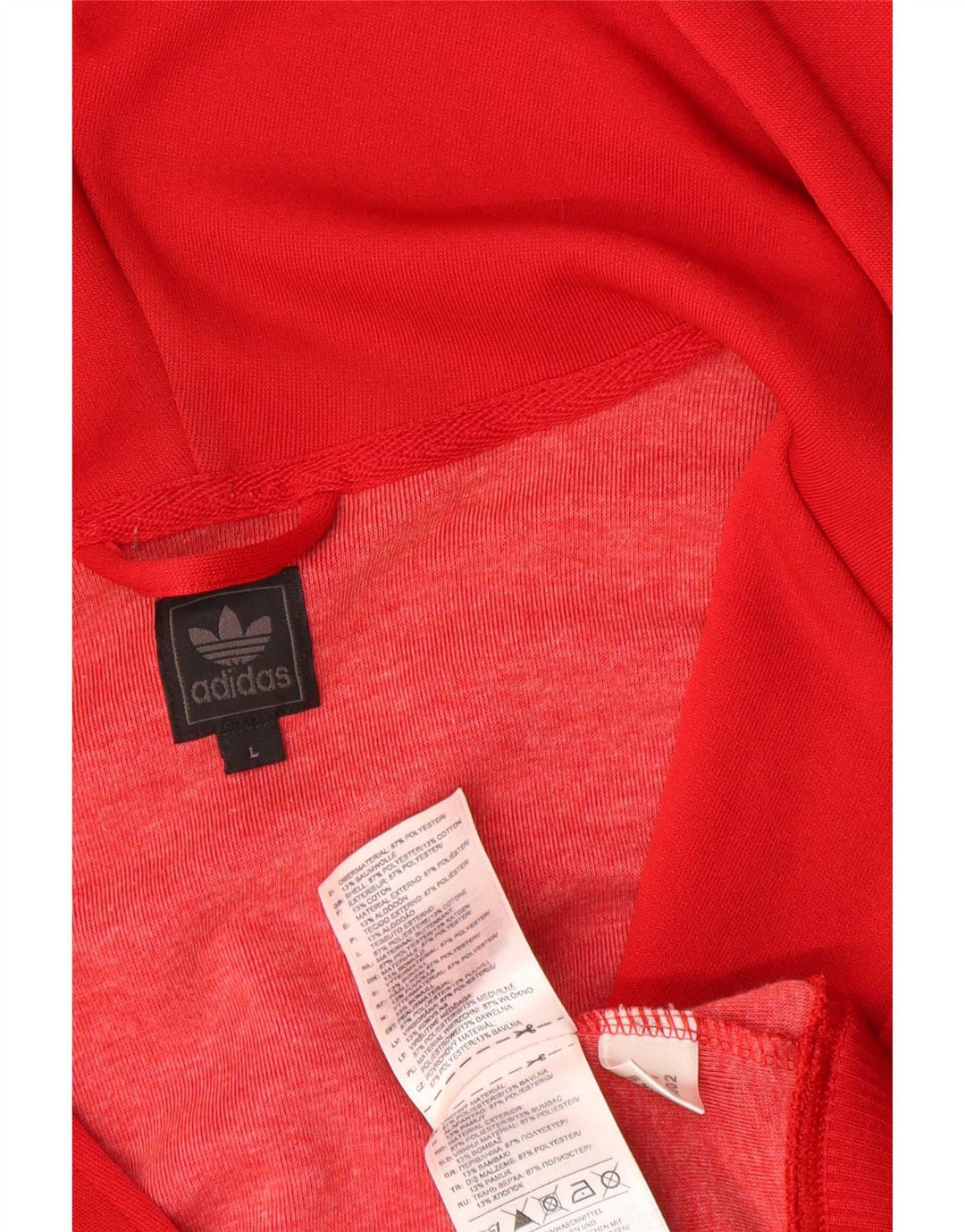 Adidas - Sudadera con capucha y cremallera para hombre, poliéster, color rojo grande