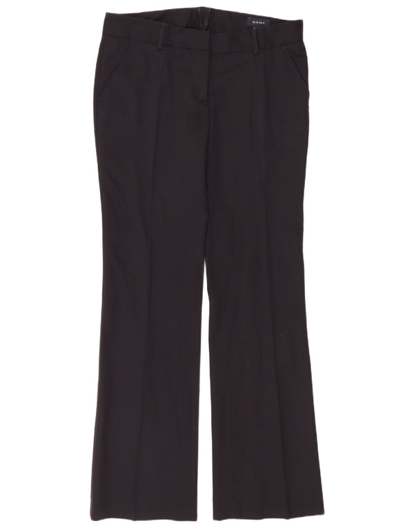 Gant Pantalones de traje con corte de bota para mujer UK 12 Medium W34 L33 Lana negra
