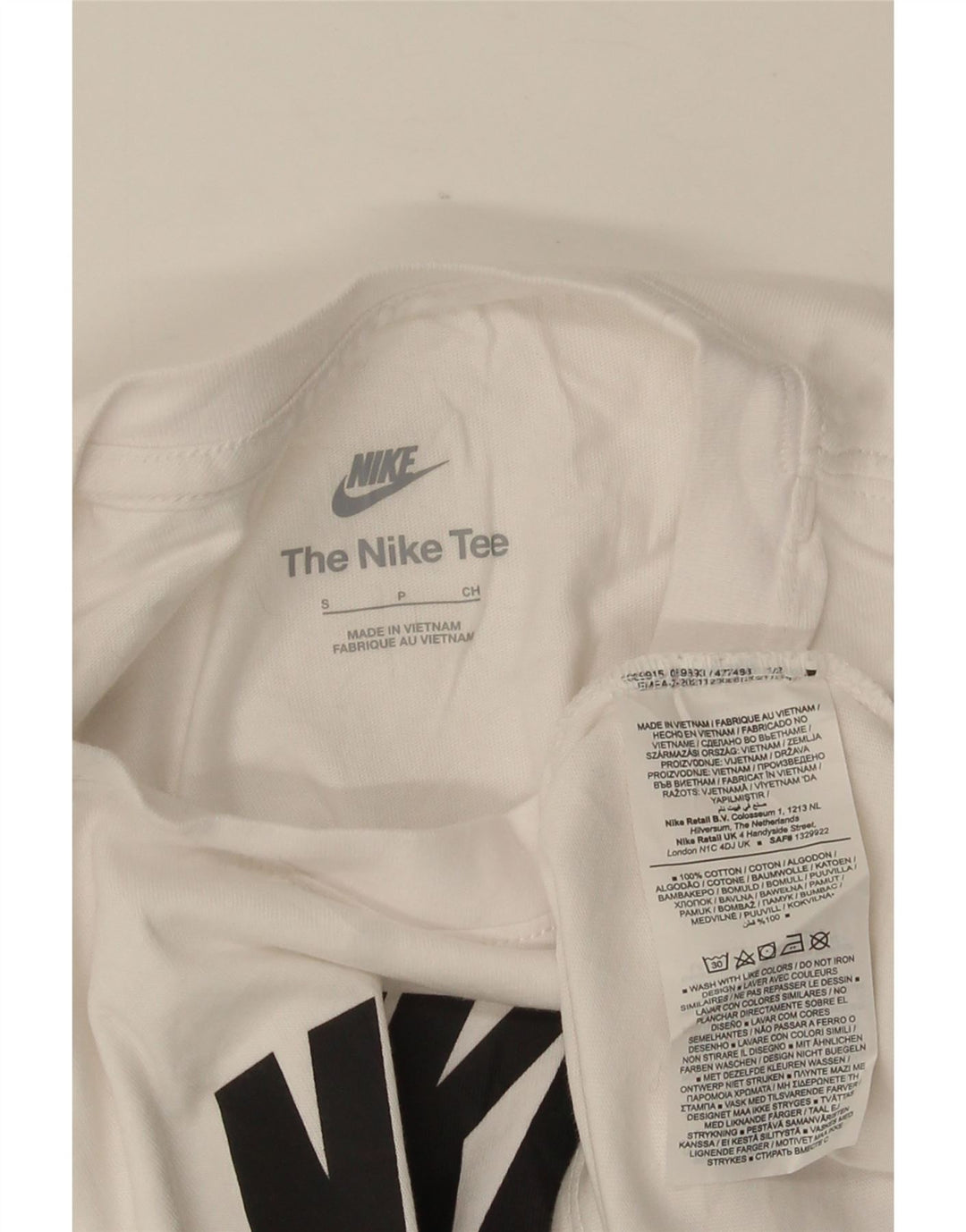 NIKE Camiseta gráfica para hombre Top Small White Cotton
