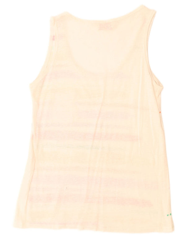Zara Mujer Chaleco Top UK 40 Mediano Rayas Multicolor