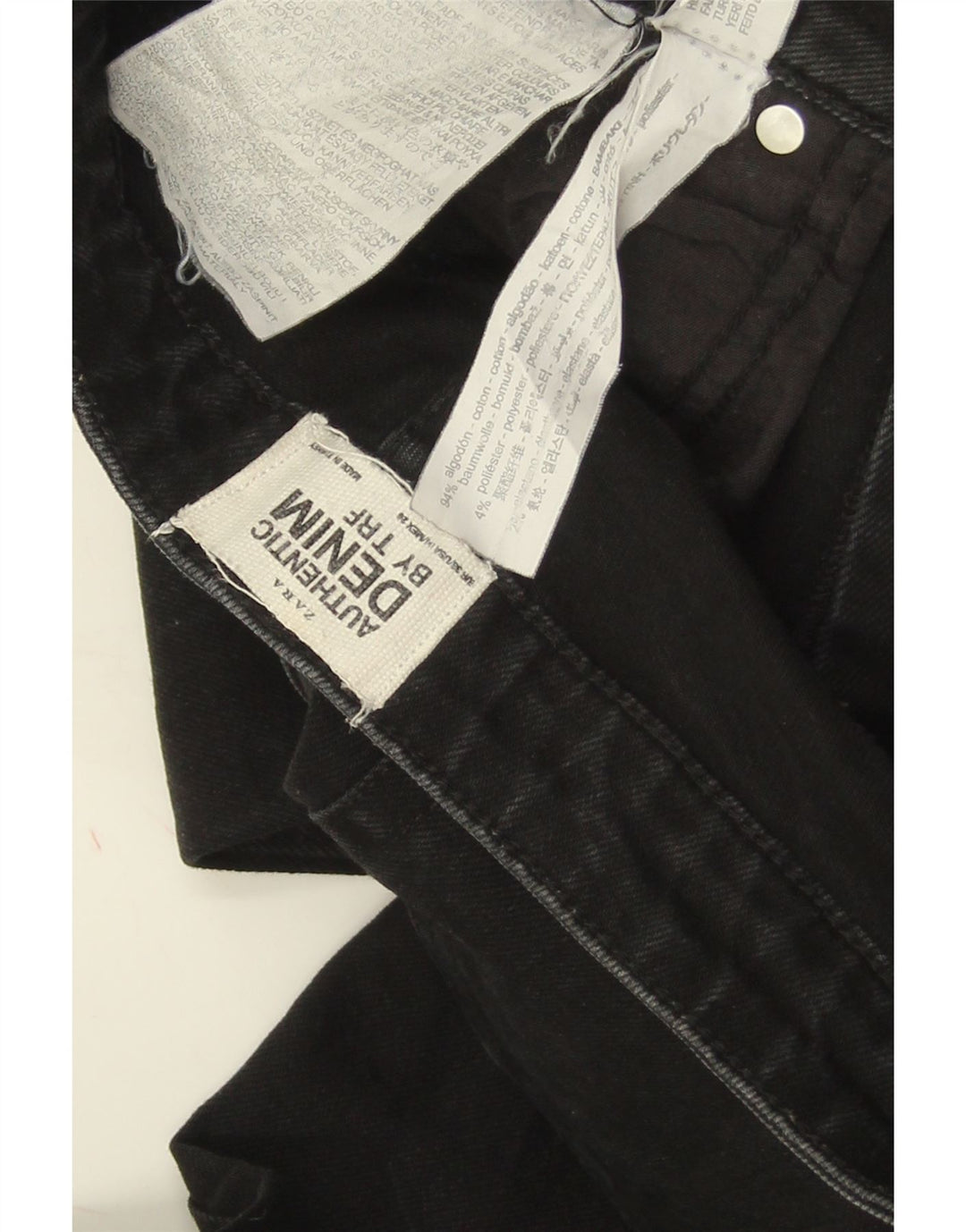 ZARA Mujer Trafaluc Slim Jeans W28 L27 Algodón Negro