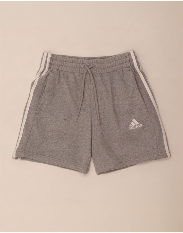 Adidas - Pantalones cortos deportivos para hombre (algodón moteado gris pequeño)