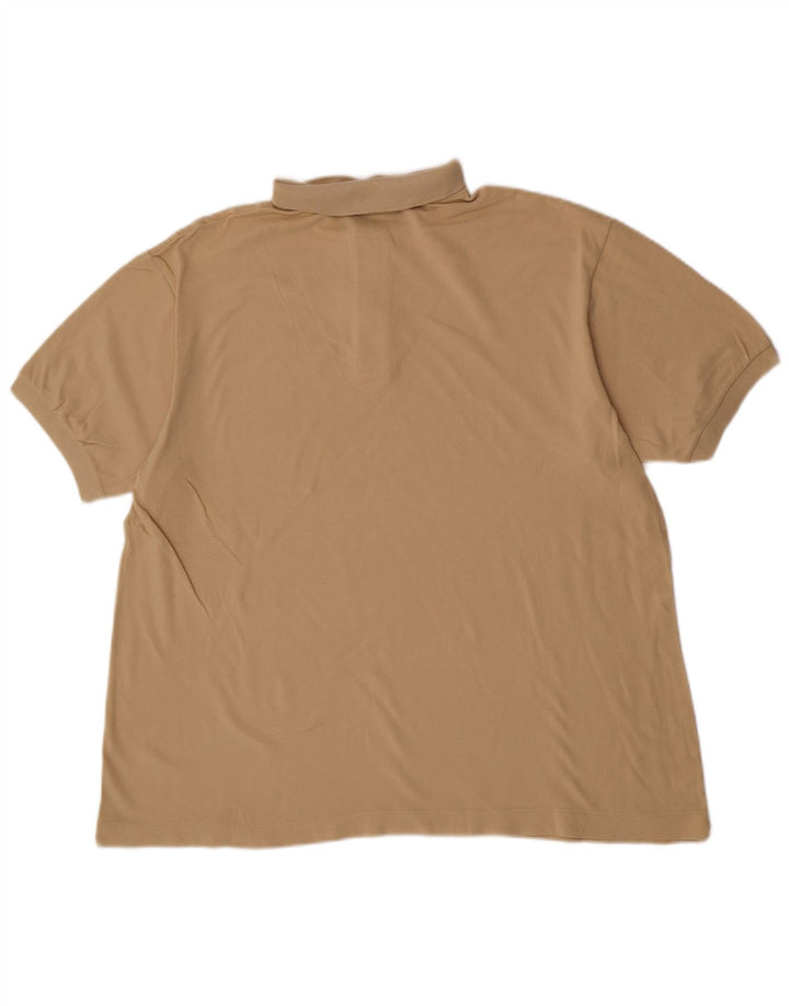 Polo Lacoste para hombre talla 7 2XL algodón beige