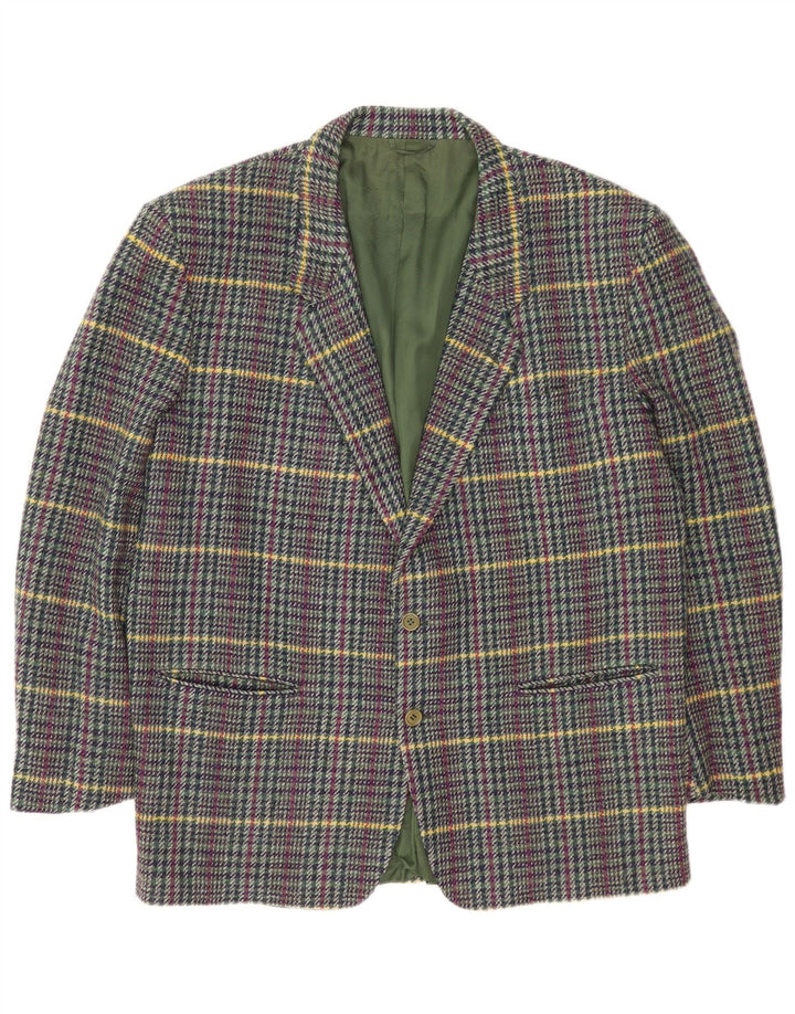 Cerruti 1881 Chaqueta tipo blazer de 2 botones para hombre UK 42 XL Lana a cuadros multicolor