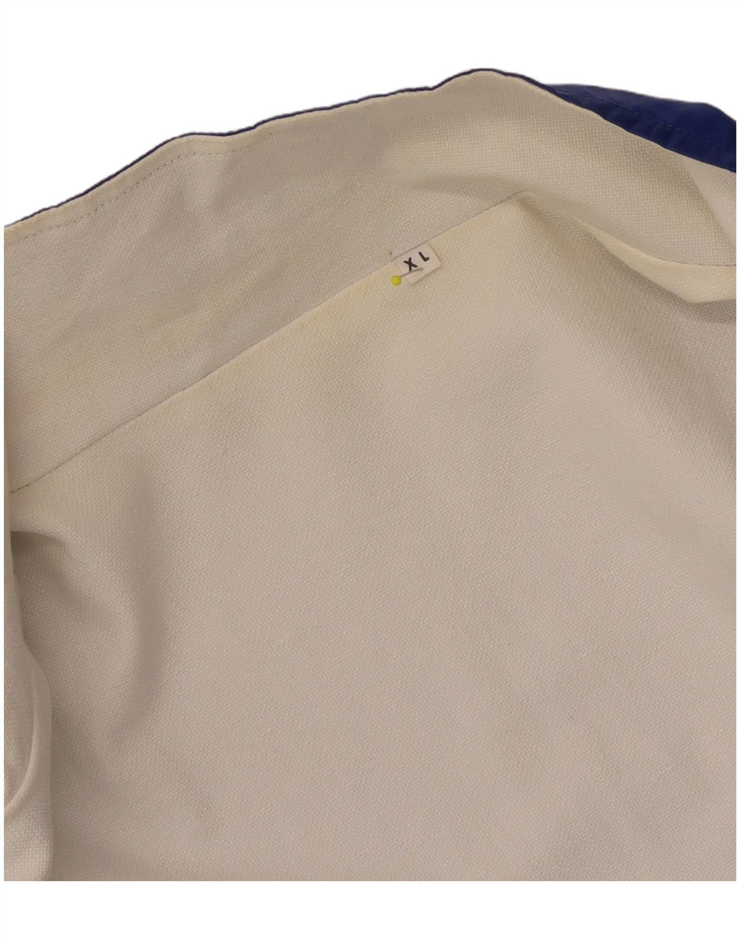 Vintage hombres gráfico chándal top chaqueta XL azul colorblock