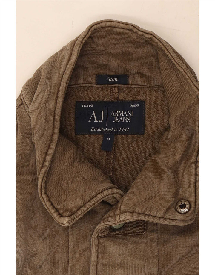 Armani Jeans Chaqueta utilitaria para hombre UK 38 Algodón marrón medio