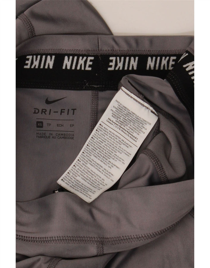 Leggings NIKE Dri Fit para mujer UK 6 XS Poliéster gris