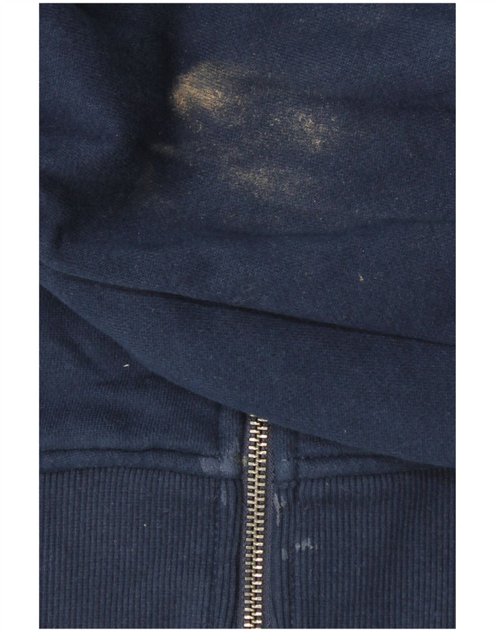 TOMMY HILFIGER Sudadera con capucha y cremallera para hombre, talla pequeña, algodón azul marino