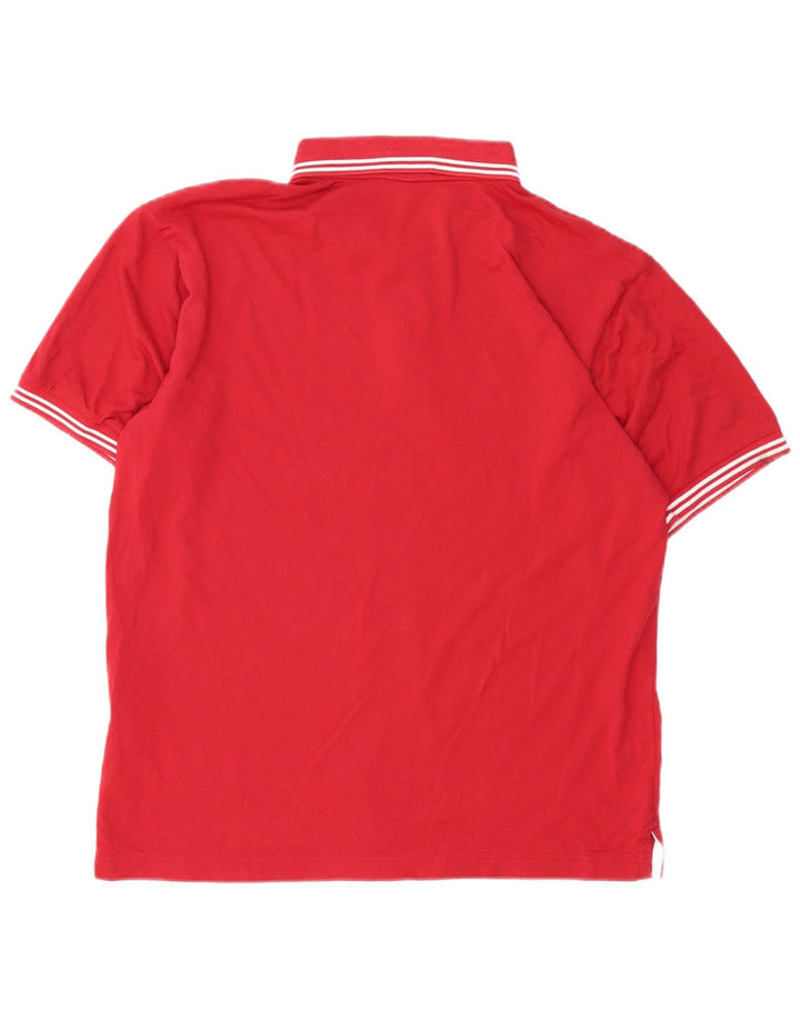 CHAMPION Polo para hombre de algodón a rayas rojas grandes