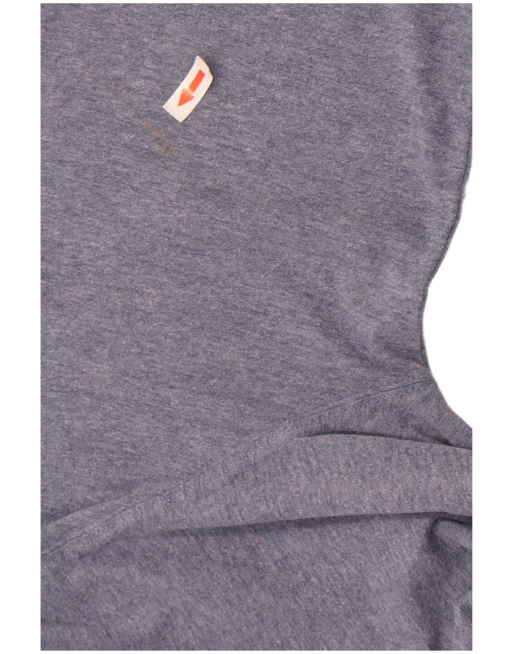 Animal Hombre Gráfico Top Manga Larga XL Algodón Azul
