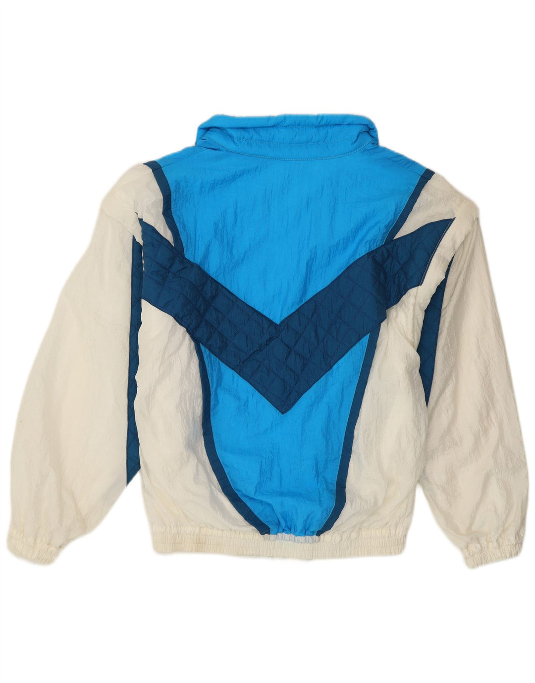 Vintage mujeres suelta ajuste chándal top chaqueta Reino Unido 14 blanco medio