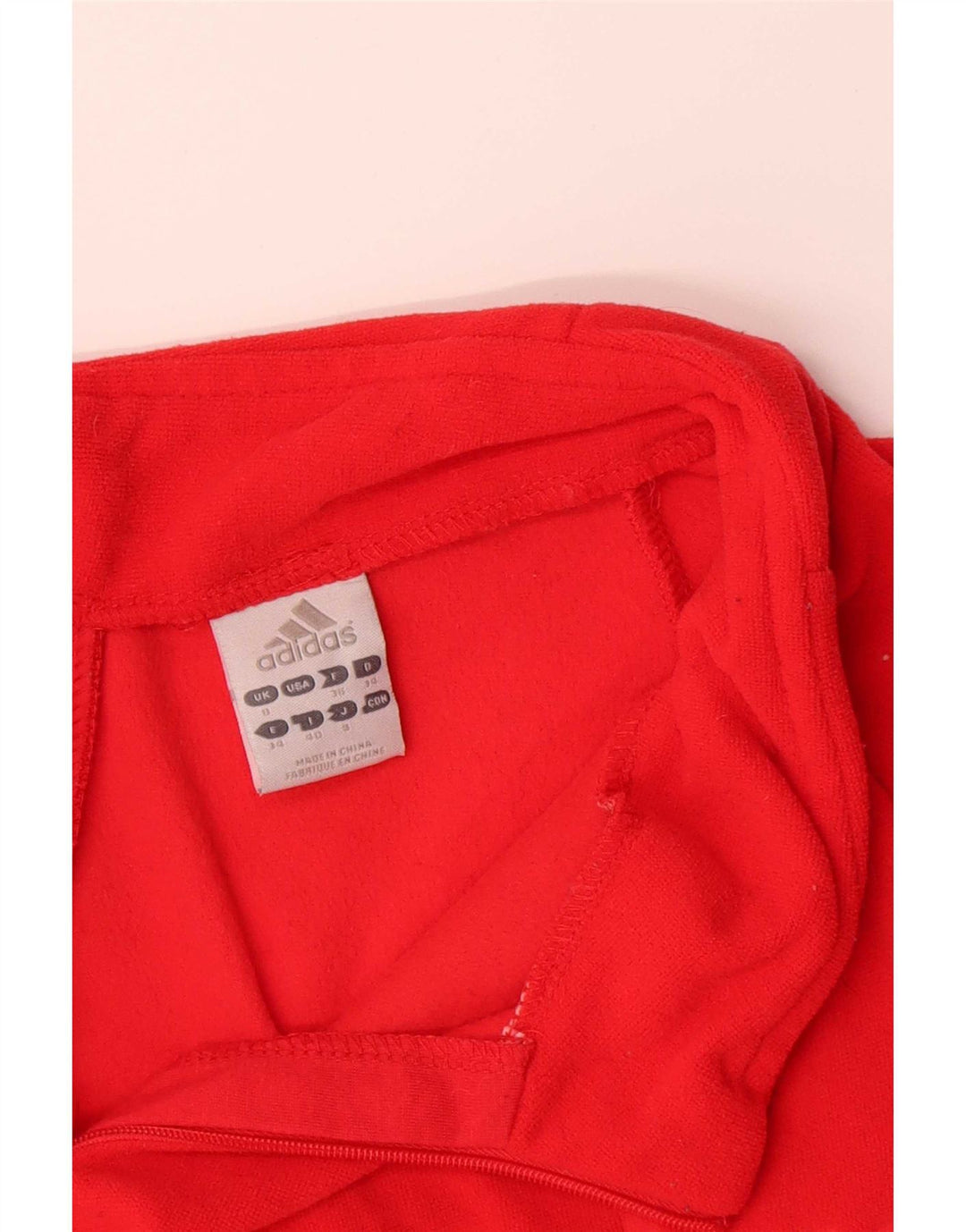 Adidas Mujer Gráfico Jersey Chándal Top Chaqueta Reino Unido 8 Pequeño Rojo
