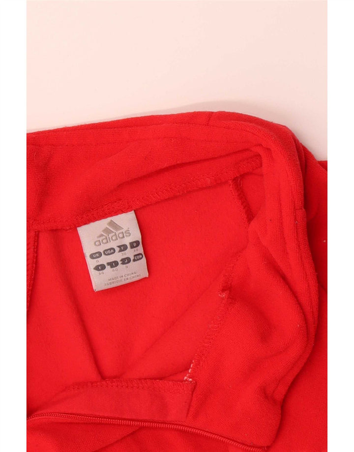 Adidas Mujer Gráfico Jersey Chándal Top Chaqueta Reino Unido 8 Pequeño Rojo