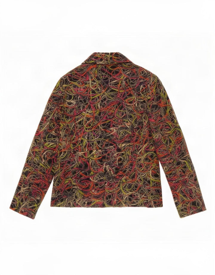 Gai Mattiolo - Chaqueta tipo blazer para mujer, diseño abstracto, talla 40, talla M, multicolor