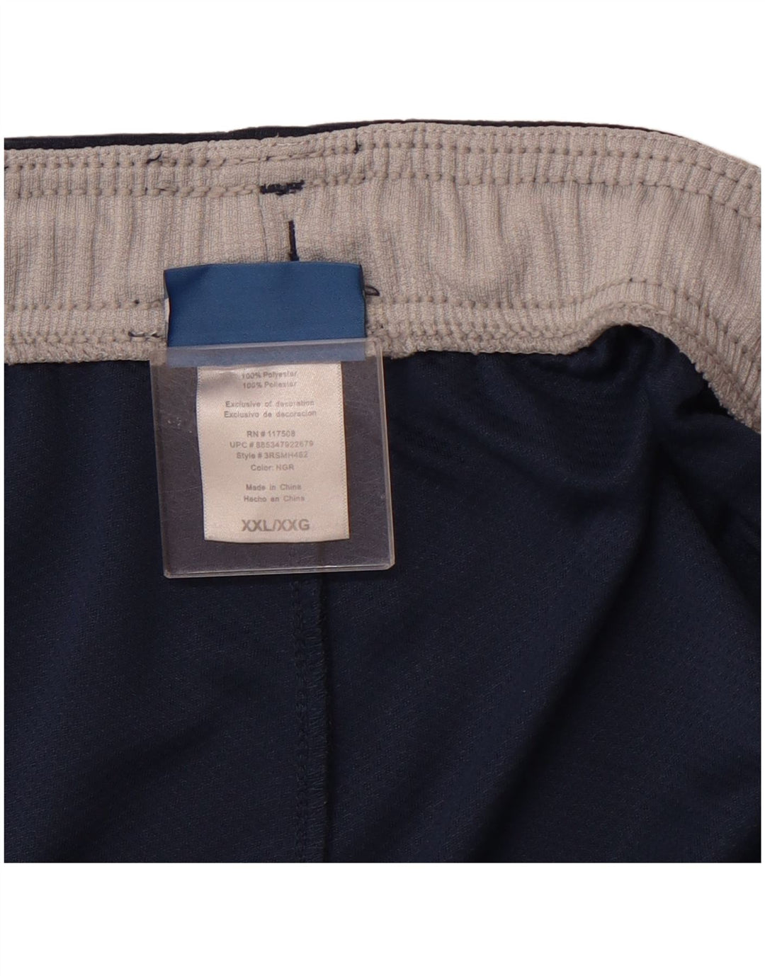 REEBOK Pantalones cortos deportivos para hombre 2XL Azul marino Poliéster