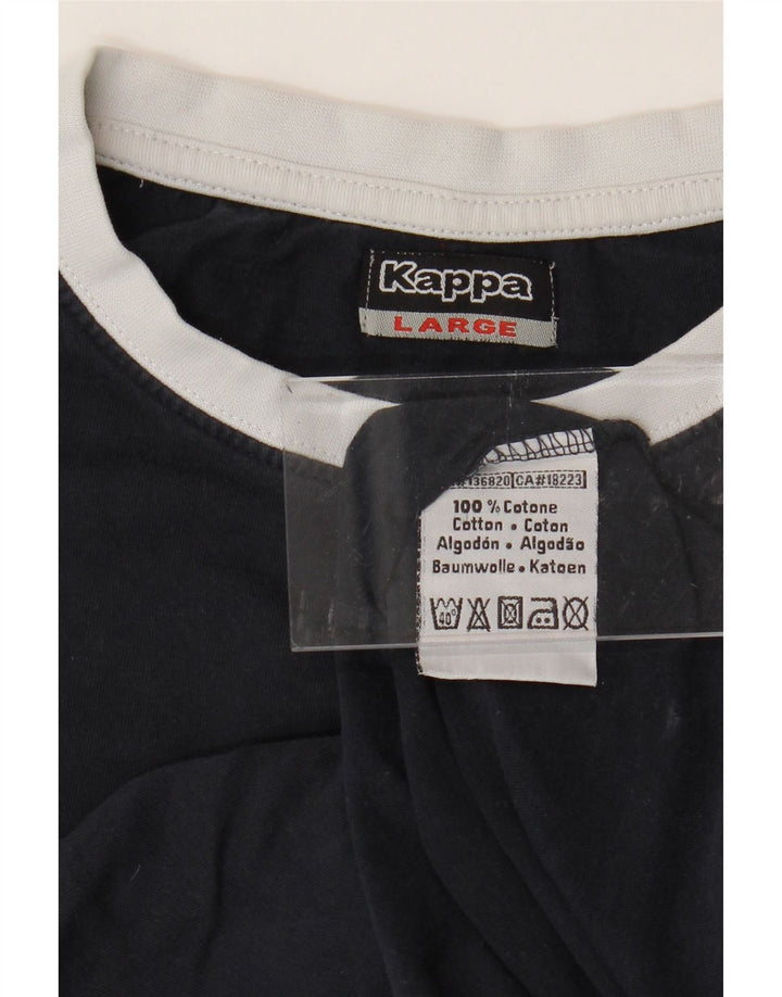 KAPPA Camiseta Hombre Top Large Azul Marino Algodón