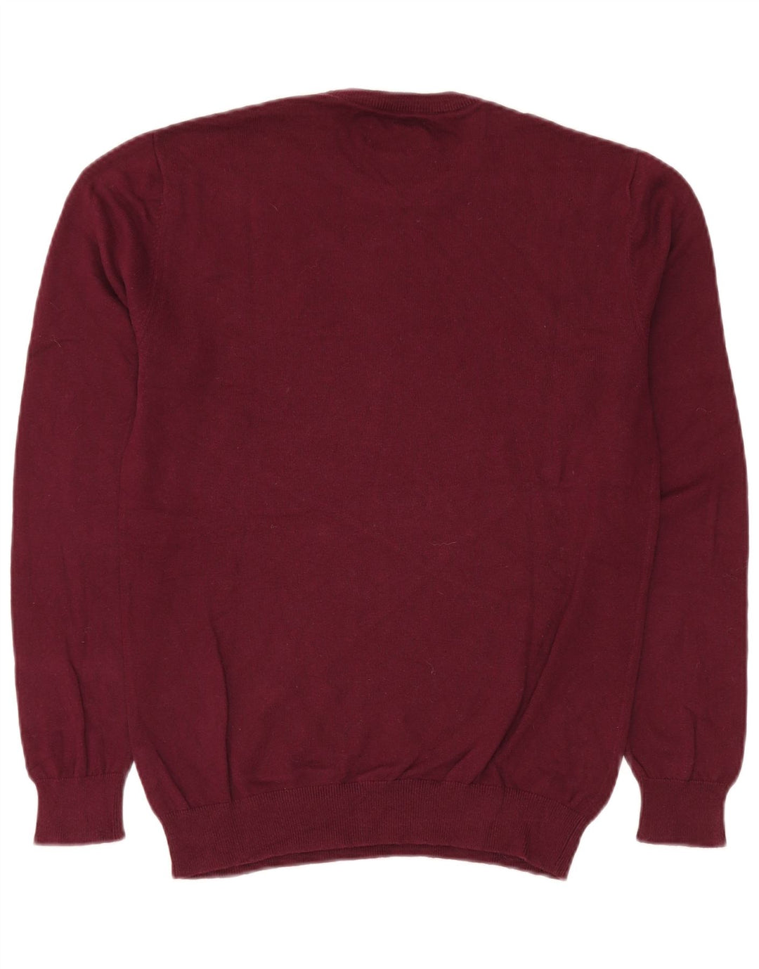 Jack Wills Jersey con cuello redondo para hombre, talla pequeña, algodón granate