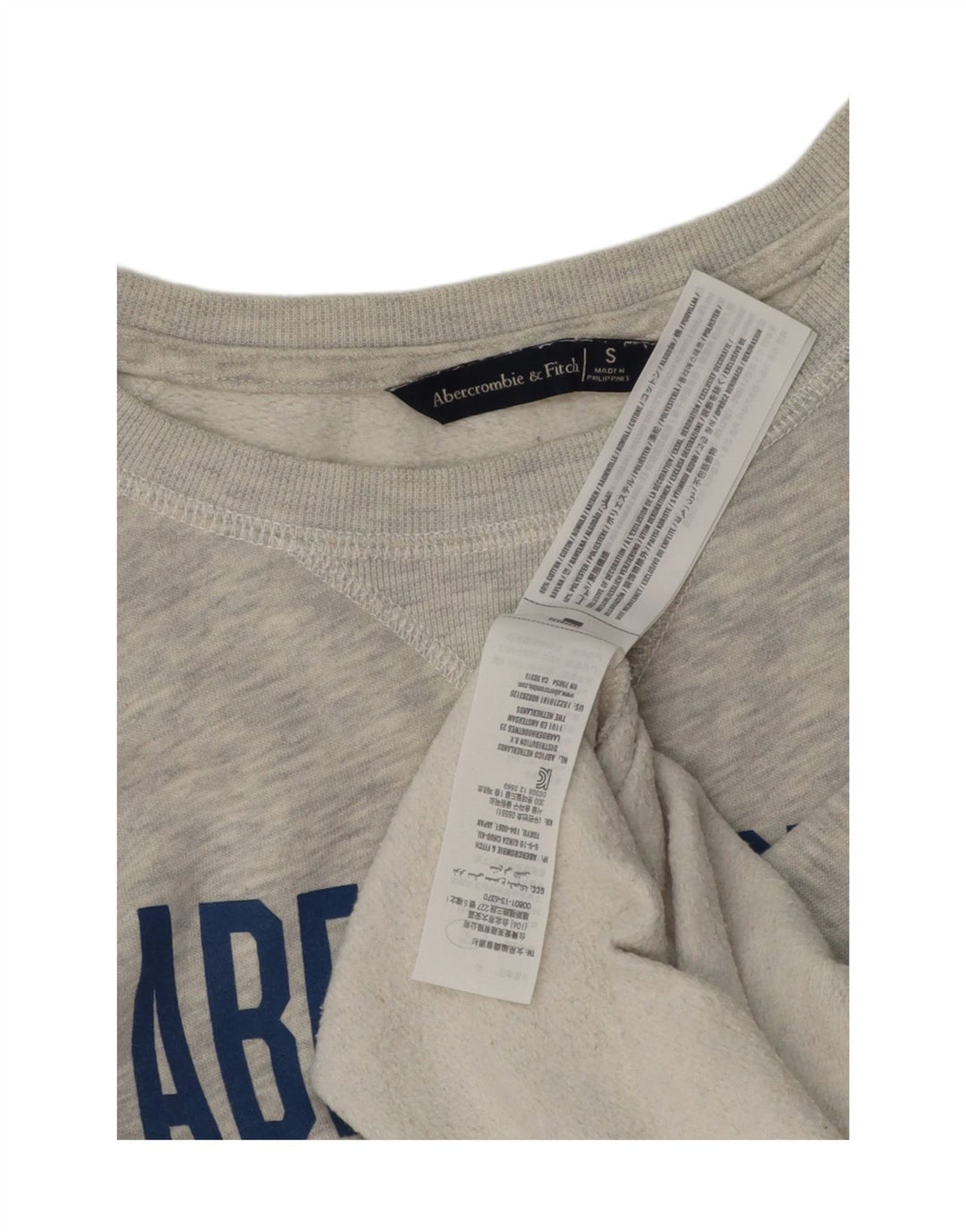 Abercrombie & Fitch - Sudadera gráfica para mujer (talla 40), color gris