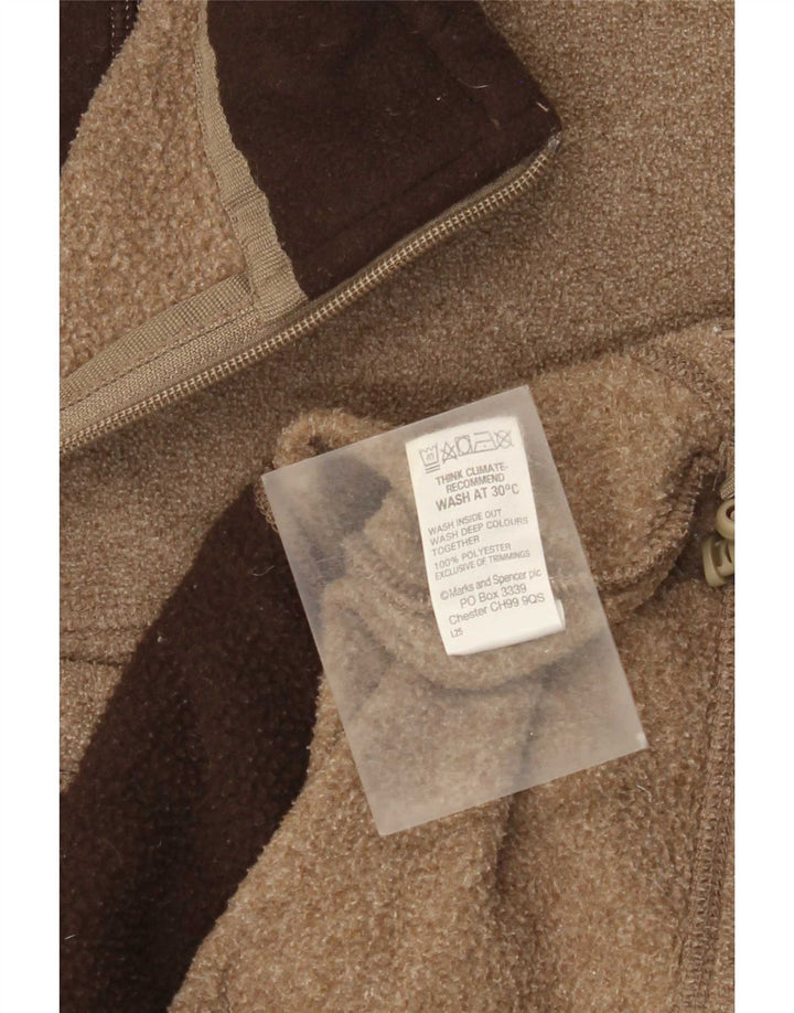 Marks & Spencer Chaqueta polar para hombre UK 40 Large Marrón Poliéster