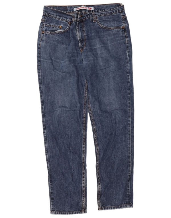 Carrera Mens 700 Regular Jeans Rectos W36 L30 Algodón Azul