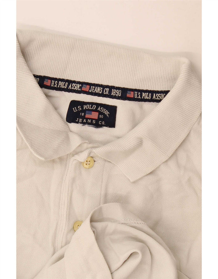Asociación de Polo de EE. UU. Camisa Para Hombre Grande Blanca