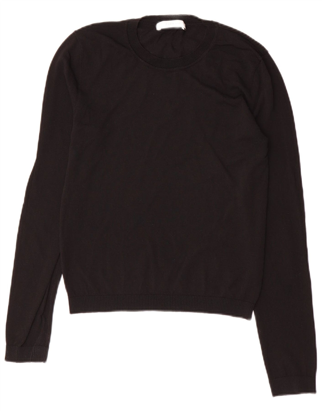 Zara - Jersey de cuello redondo para mujer, talla 40, color negro