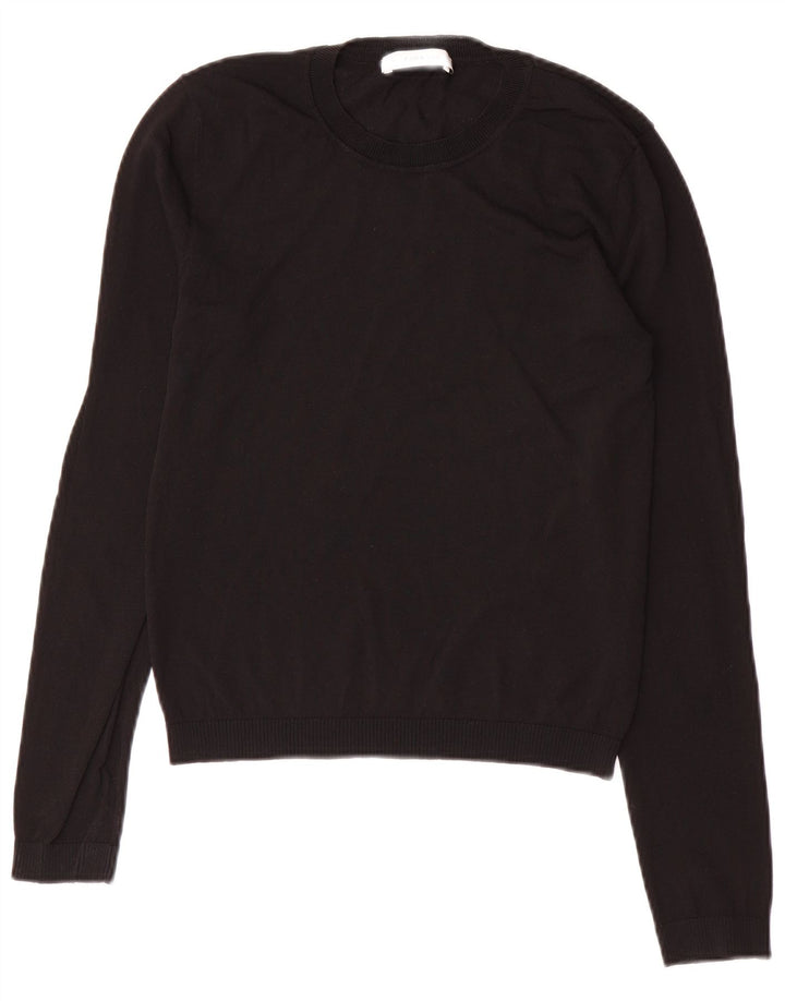 Zara - Jersey de cuello redondo para mujer, talla 40, color negro