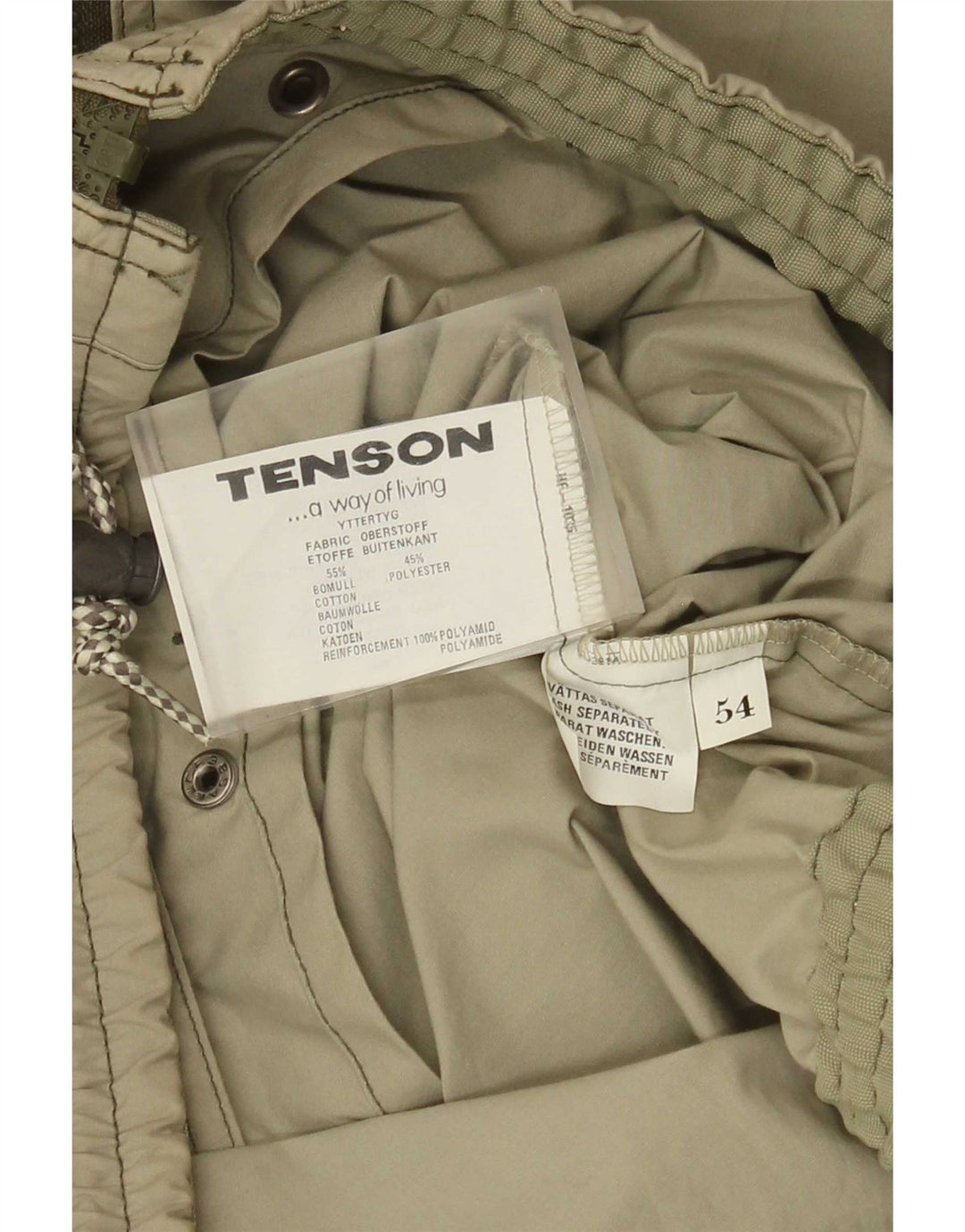 Tenson Chaqueta Bomber para Hombre EU 54 2XL Algodón Caqui