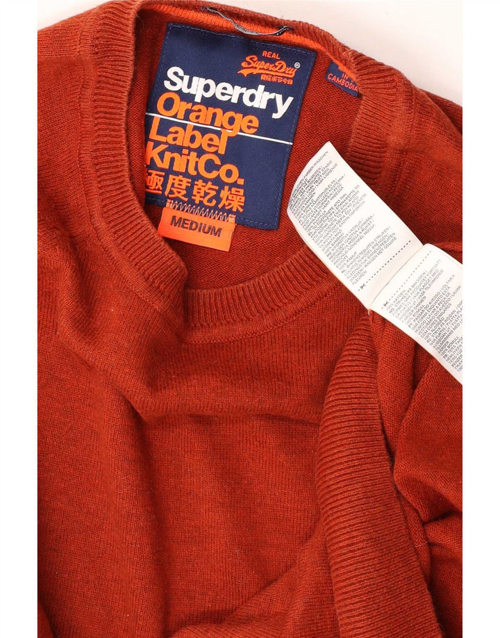 Superdry Jersey De Cuello Redondo Para Hombre De Algodón Naranja Medio