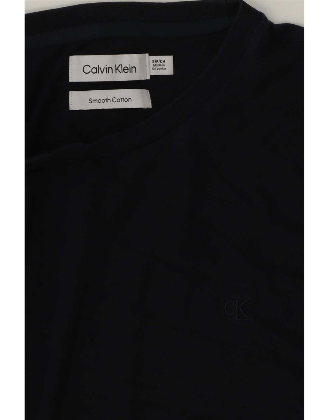 Calvin Klein - Camiseta para hombre, talla pequeña, algodón azul marino