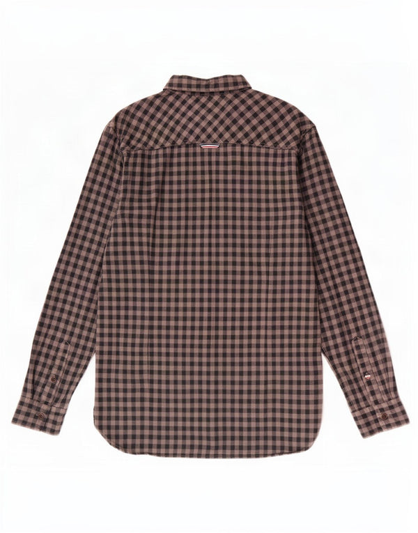 Tommy Hilfiger Camisa De Franela Slim Fit De Algodón A Cuadros Gris Grande Para Hombre