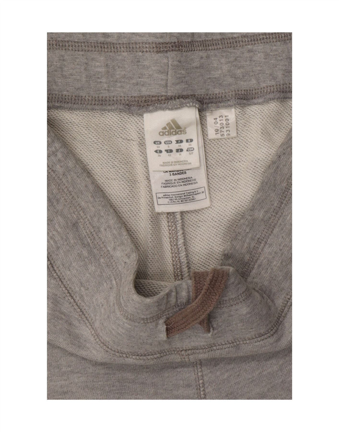 ADIDAS Pantalones de chándal para mujer UK 10 Small Grey Cotton