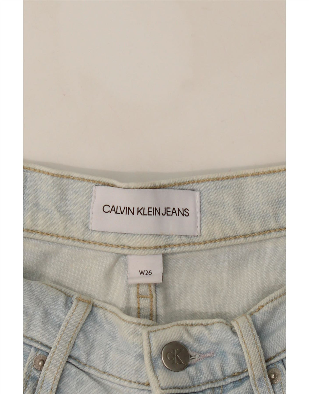 CALVIN KLEIN Shorts vaqueros para mujer W26 Small Blue