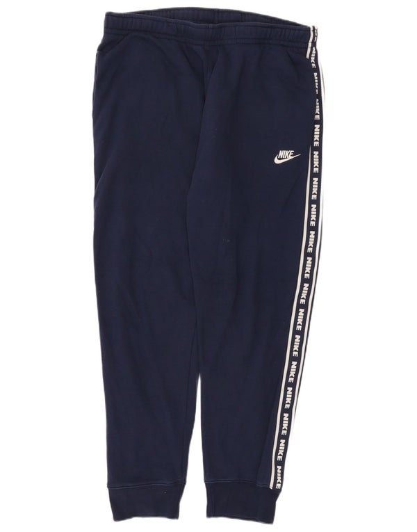 Nike Hombre Pantalones De Chándal Gráfico Joggers Grande Azul Marino Algodón