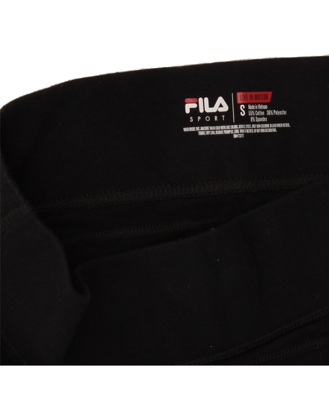 FILA Womens Capri Leggings UK 10 Small  Black Cotton Vintage Fila and Second-Hand Fila from Messina Hembry 