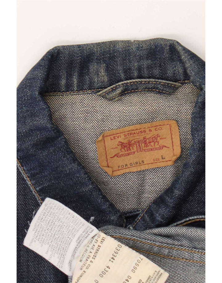 Levi's Chaqueta vaquera para niña 11-12 años Grande Azul marino Algodón