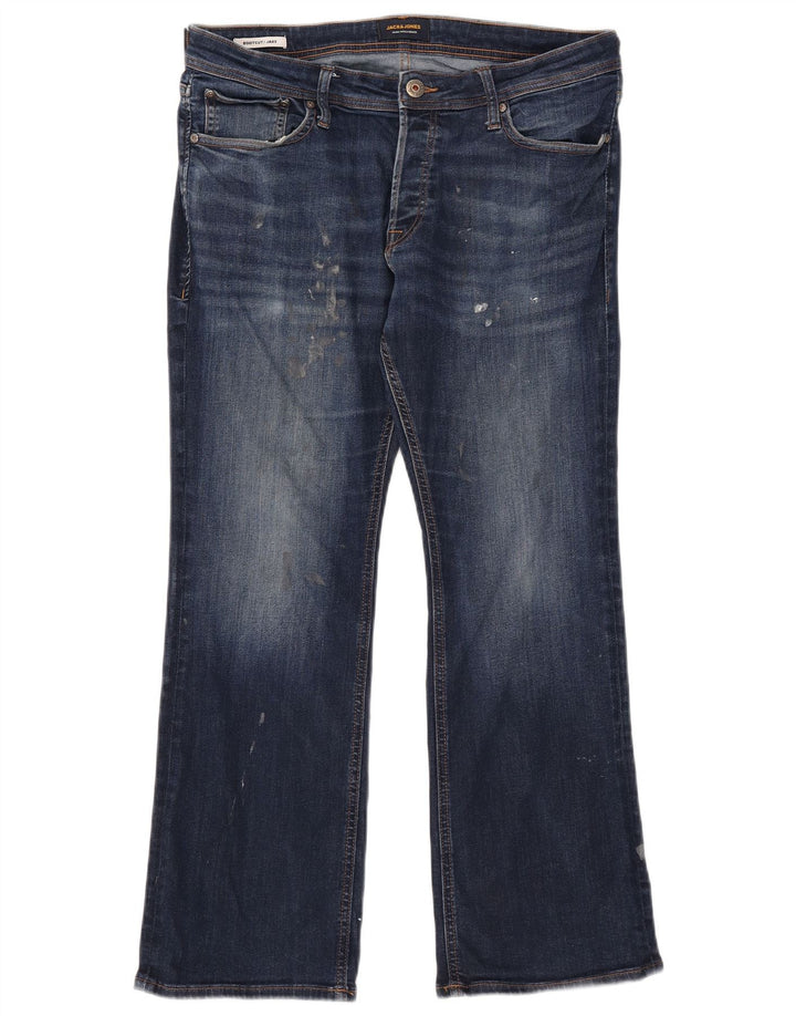 Jack & Jones Jake Bootcut Jeans para hombre W34 L30 Algodón azul marino