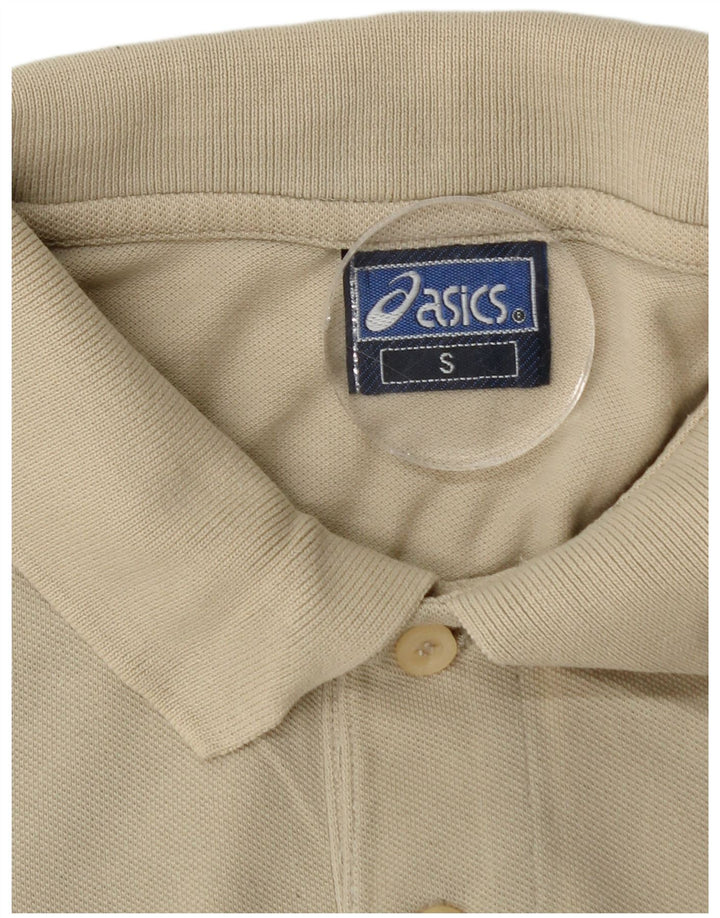 Asics Polo De Manga Larga Para Hombre Pequeño Beige