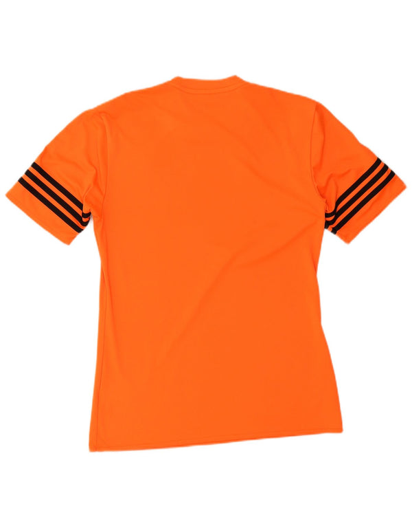 ADIDAS Mens Climalite Camiseta Top Pequeño Naranja Poliéster
