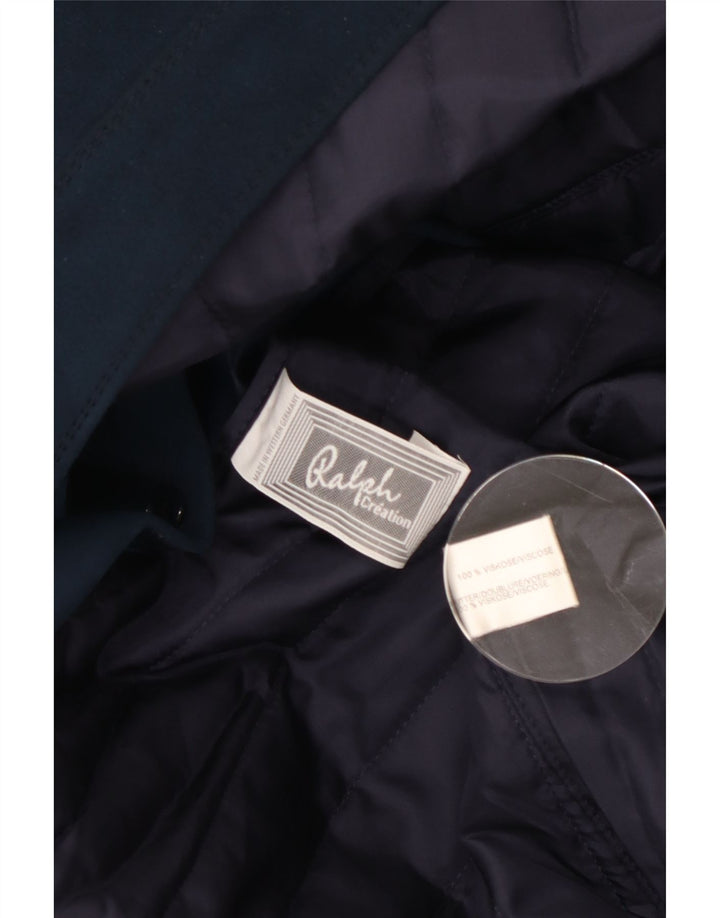 Abrigo Ralph para mujer UK 44 Viscosa azul marino mediano