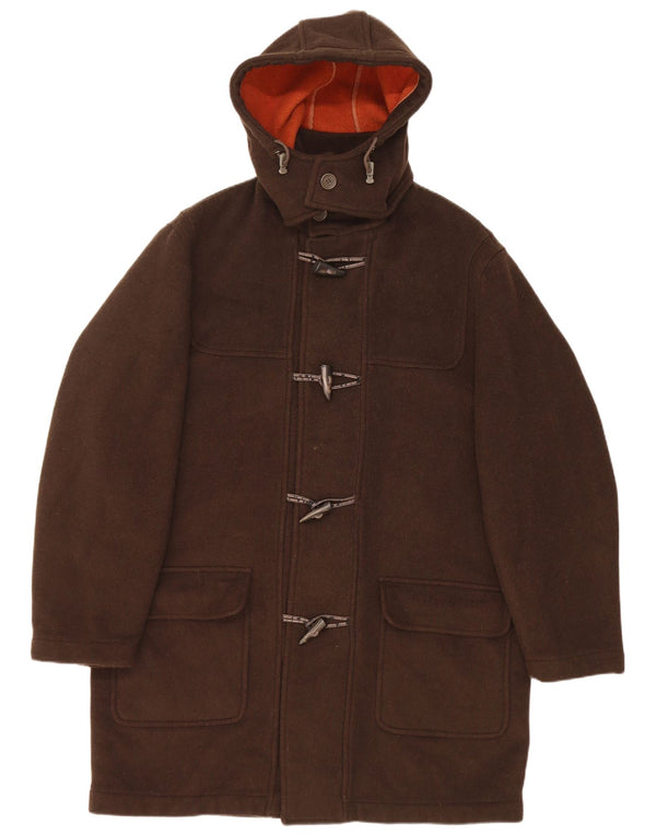 Commander Trenca con capucha para hombre UK 42 XL Lana marrón