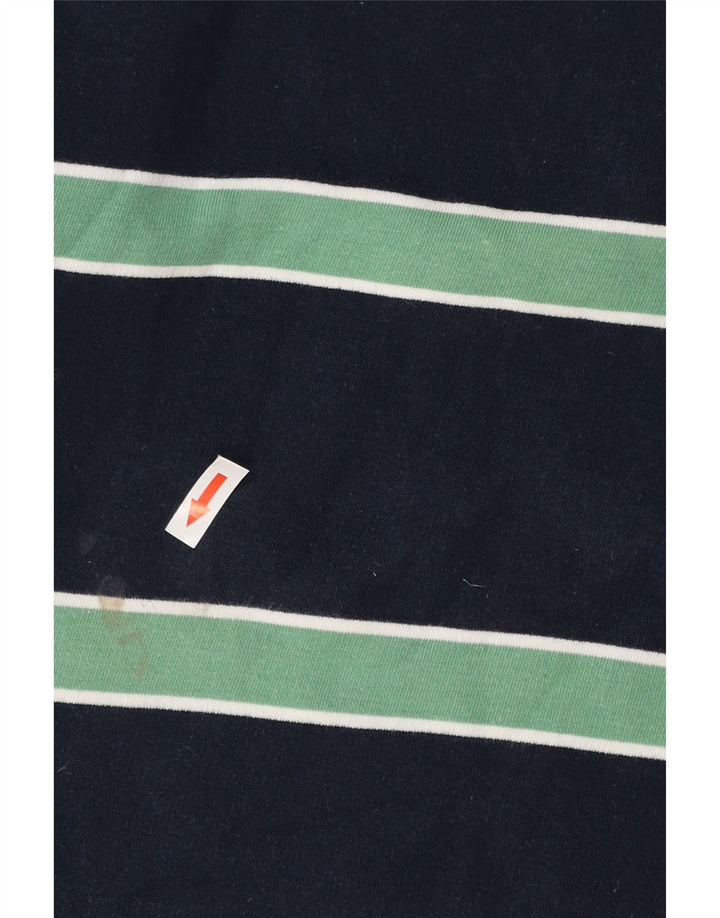 Crew Clothing Sudadera para hombre Jersey Pequeño Algodón a rayas azul marino