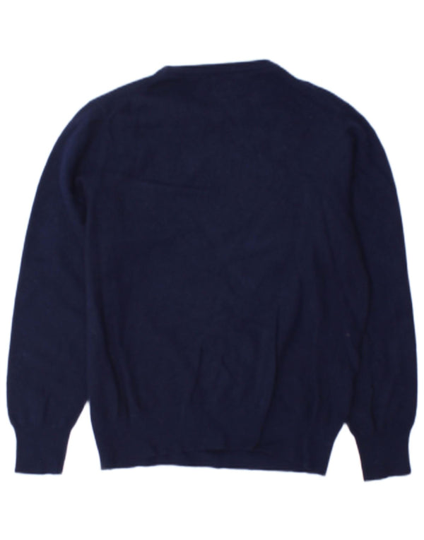 Benetton Jersey Con Cuello Barco Para Mujer UK 42 Medium Azul Marino