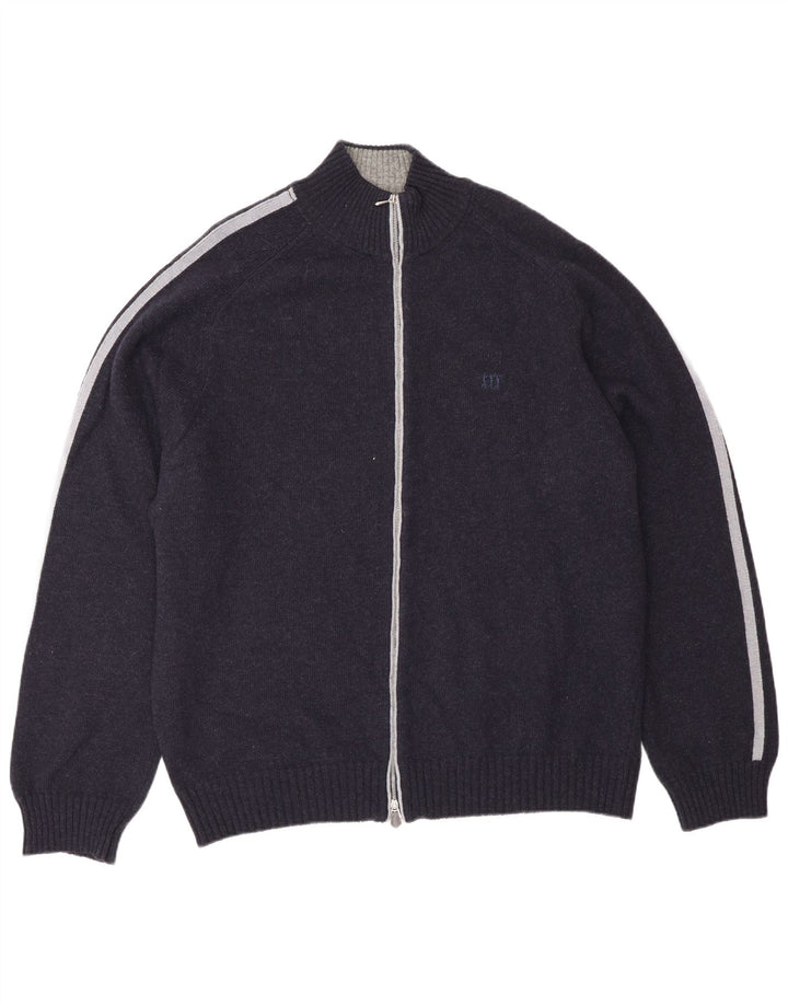 Henry Cottons Suéter tipo cárdigan para hombre 3XL Lana azul marino